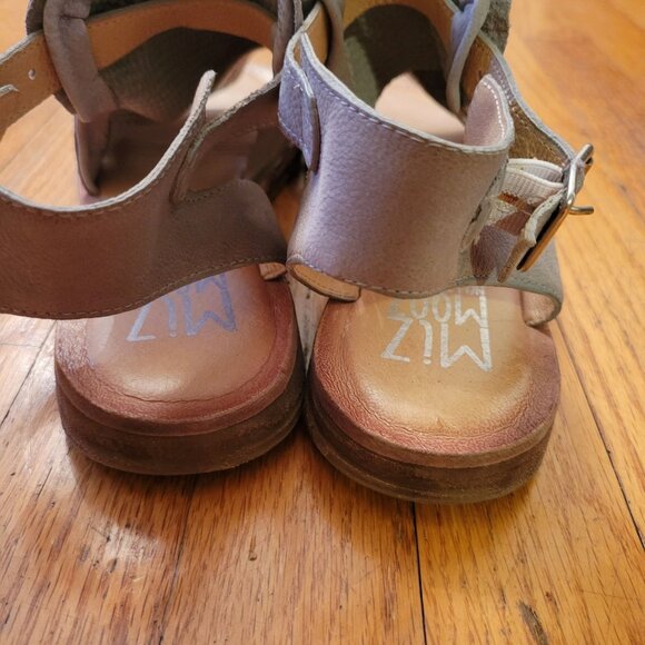 Miz Mooz 41 Gray Leather Sandals Studded Detail 9.5 10 Open Toe 9.5 10 FIFI - Picture 6 of 7